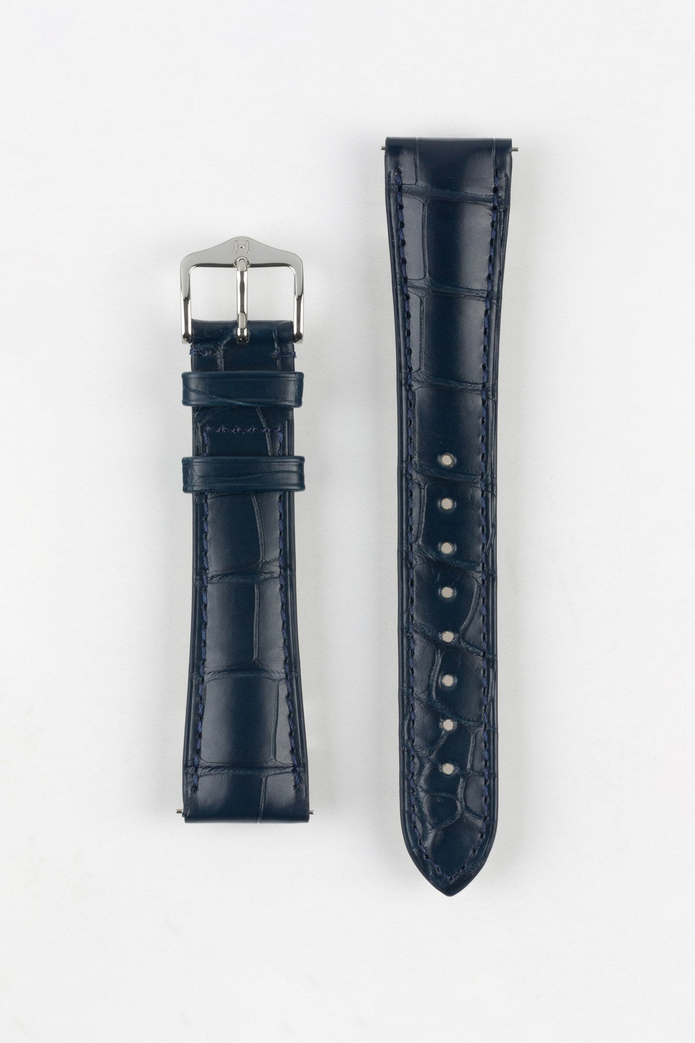 Alligator Leather Watch Strap in BLUE