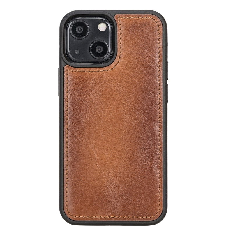 iPhone 13 Mini Russet Leather Snap-On Case with MagSafe - Hardiston - 1