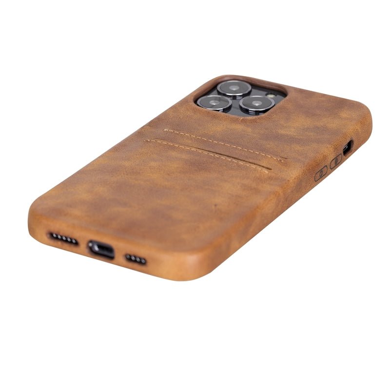 iPhone 13 Pro Max Leather Snap - on wallet case by Hardiston - premium iPhone 13 Cases