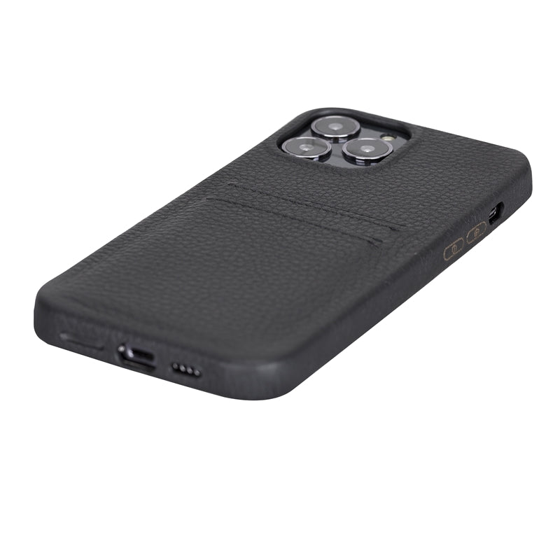 iPhone 13 Pro Max Leather Snap - on wallet case by Hardiston - premium iPhone 13 Cases