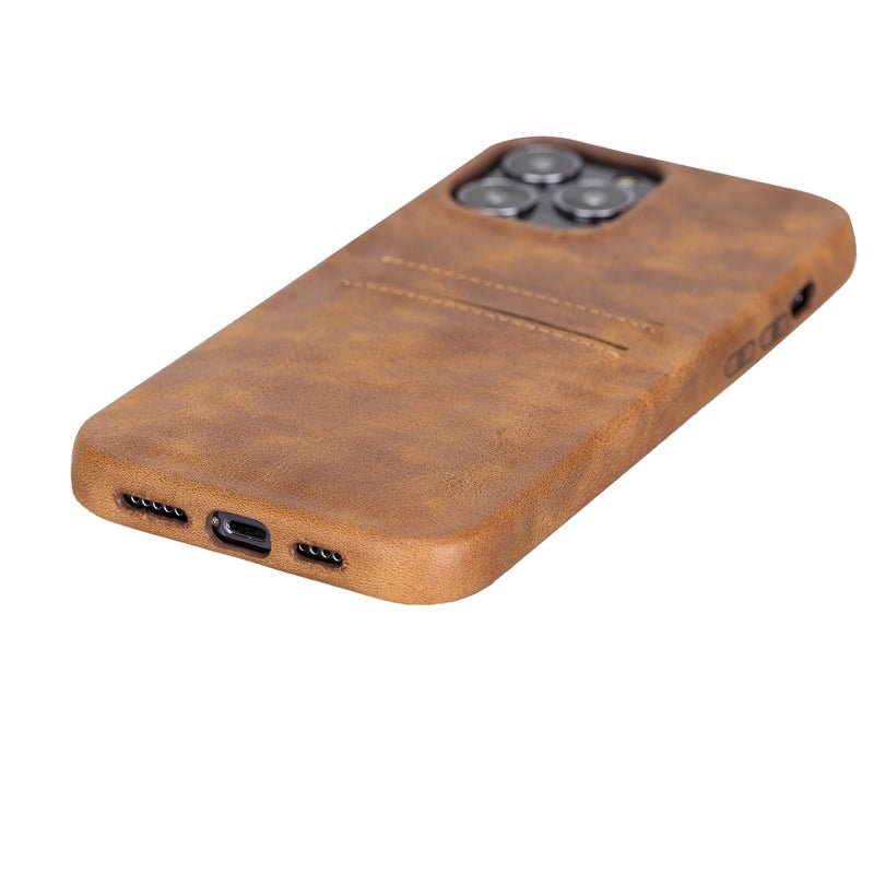 iPhone 13 Pro Max Leather Snap - on wallet case by Hardiston - premium iPhone 13 Cases