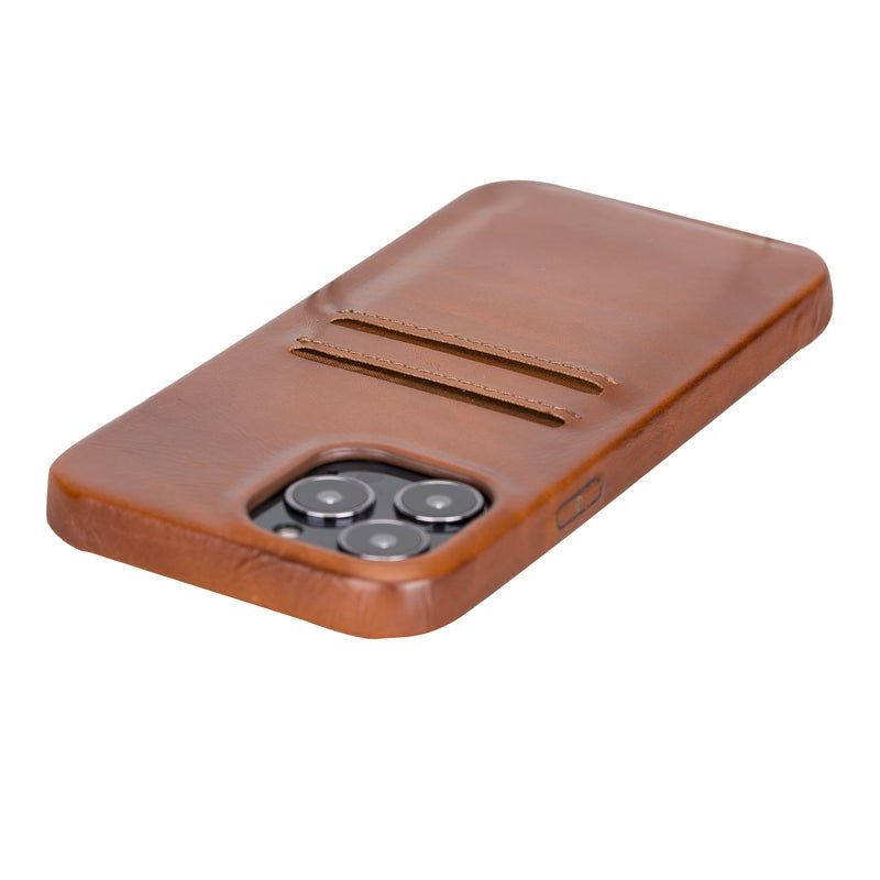 iPhone 13 Pro Max Leather Snap - on wallet case by Hardiston - premium iPhone 13 Cases