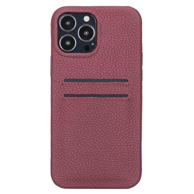 iPhone 13 Pro Max Leather Snap - on wallet case by Hardiston - premium iPhone 13 Cases