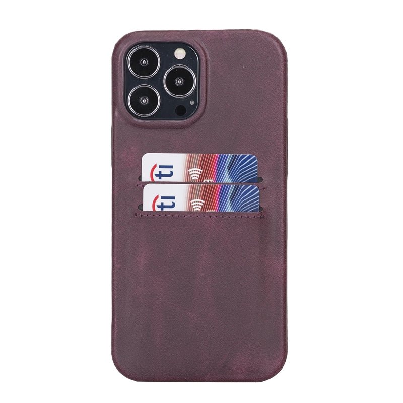 iPhone 13 Pro Max Leather Snap - on wallet case by Hardiston - premium iPhone 13 Cases