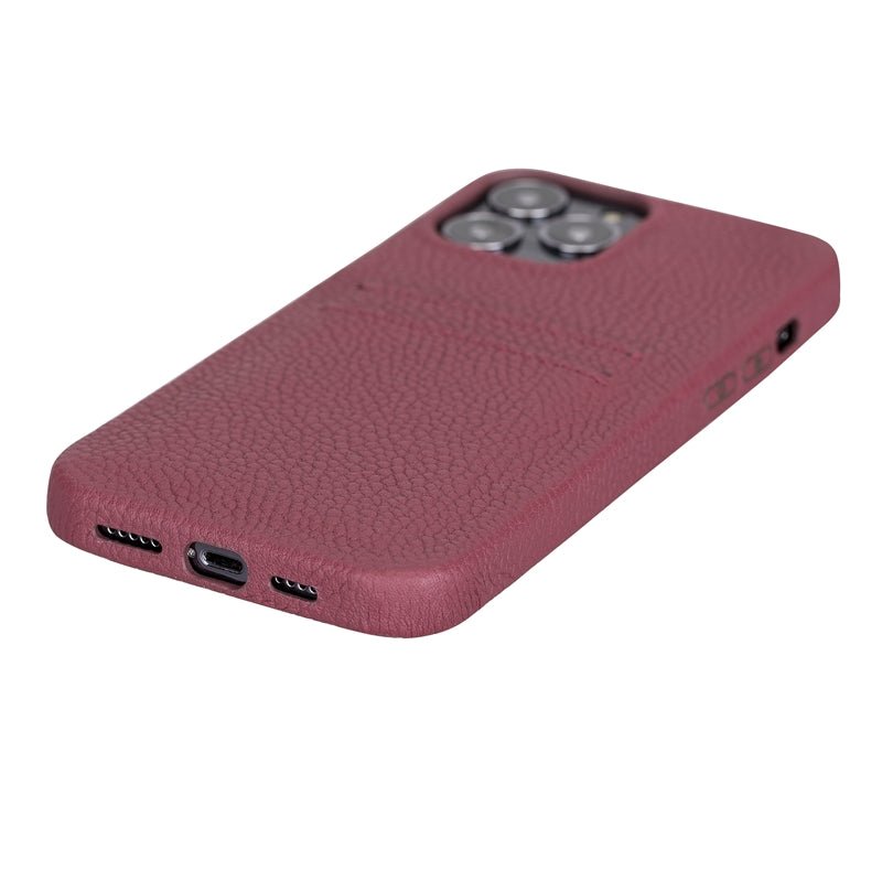 iPhone 13 Pro Max Leather Snap - on wallet case by Hardiston - premium iPhone 13 Cases