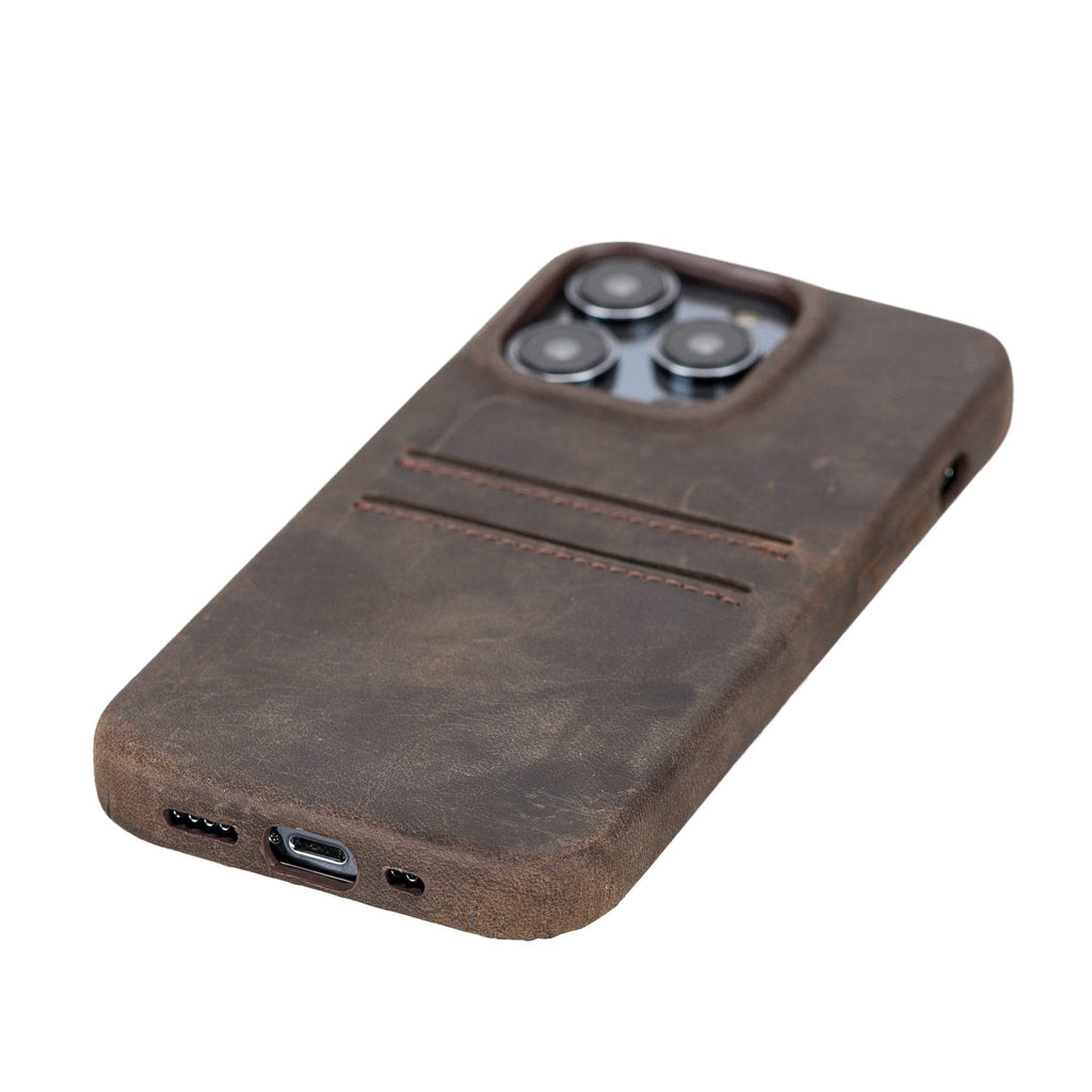 iPhone 14 Pro Leather Snap - on wallet case by Hardiston - premium iPhone 14 Cases