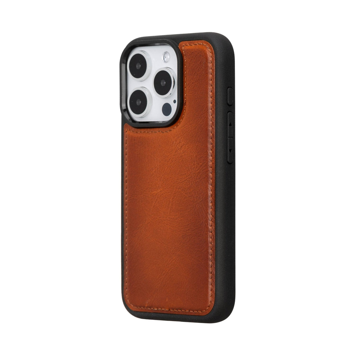 iPhone 15 Pro Leather Snap - on Flex Flat by Hardiston - premium iPhone 15 Cases
