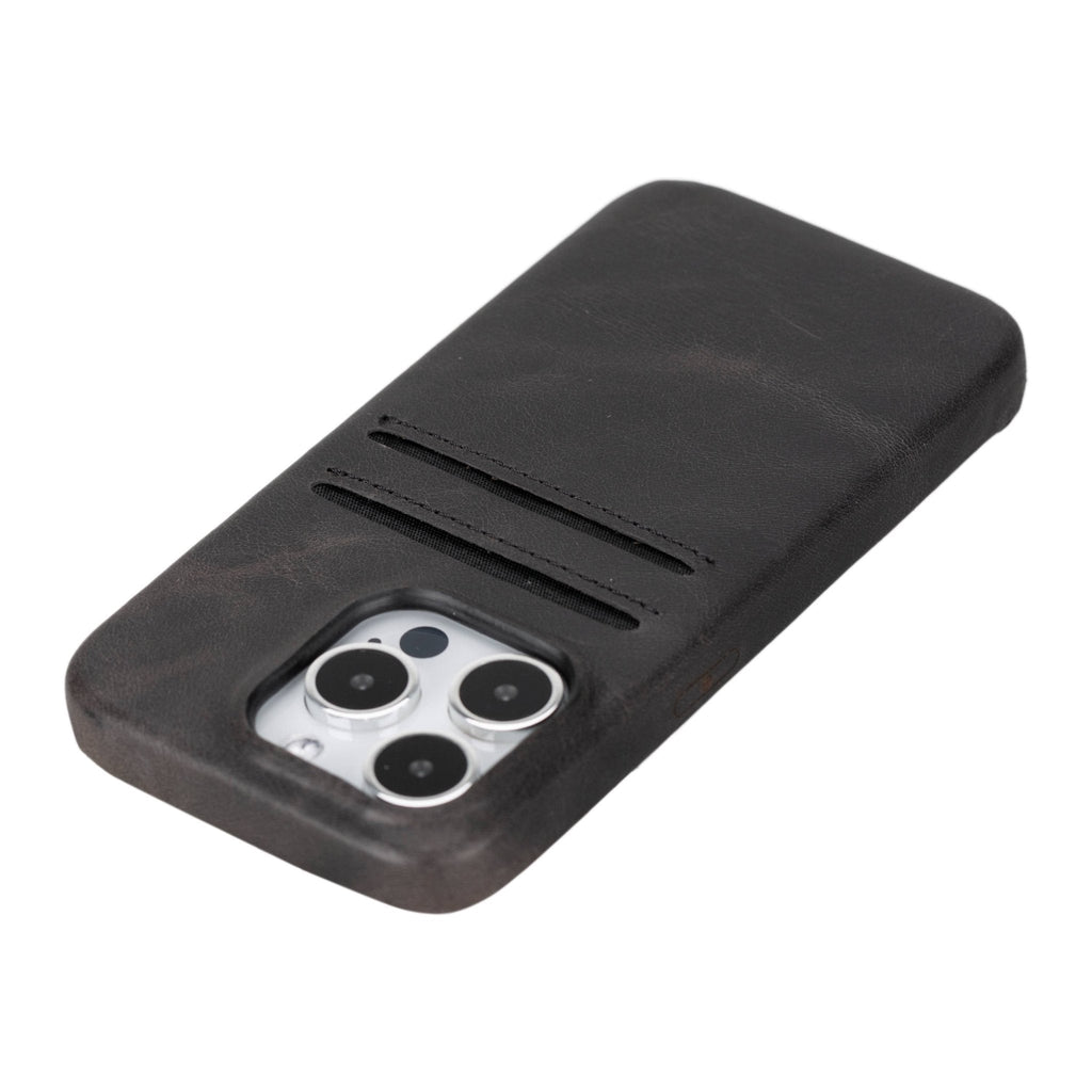 iPhone 15 Pro Leather Snap - on wallet case by Hardiston - premium iPhone 15 Cases