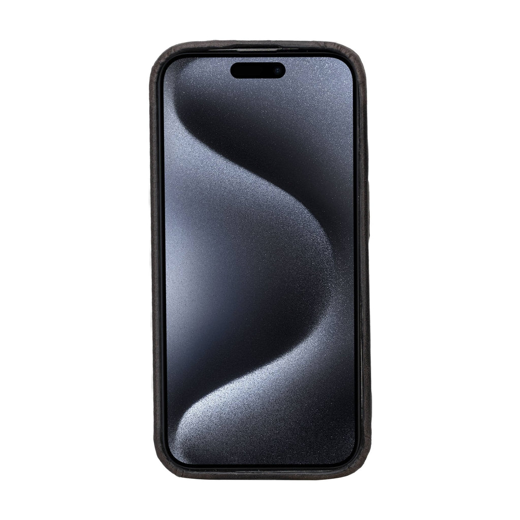 iPhone 15 Pro Leather Snap - on wallet case by Hardiston - premium iPhone 15 Cases