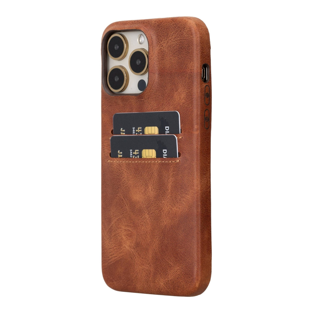 iPhone 15 Pro Max Leather Snap - on wallet case by Hardiston - premium iPhone 15 Cases