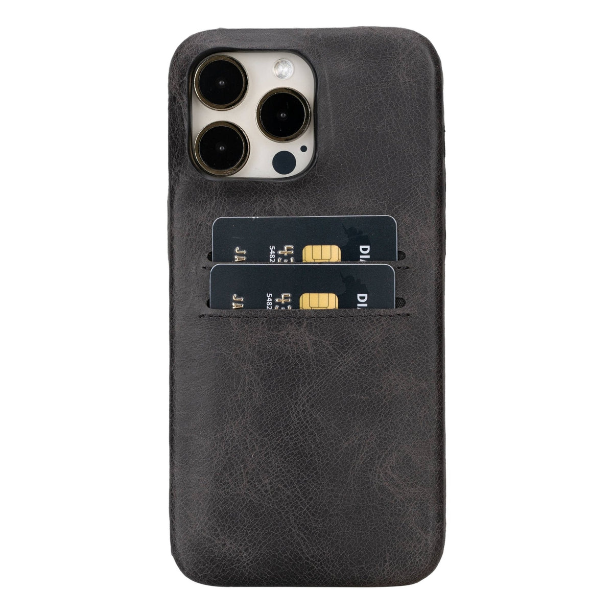 iPhone 15 Pro Max Leather Snap - on wallet case by Hardiston - premium iPhone 15 Cases