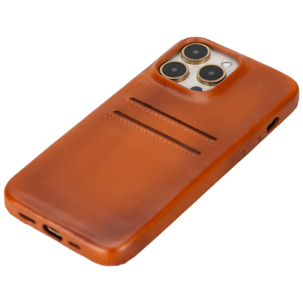 iPhone 15 Pro Max Leather Snap - on wallet case by Hardiston - premium iPhone 15 Cases