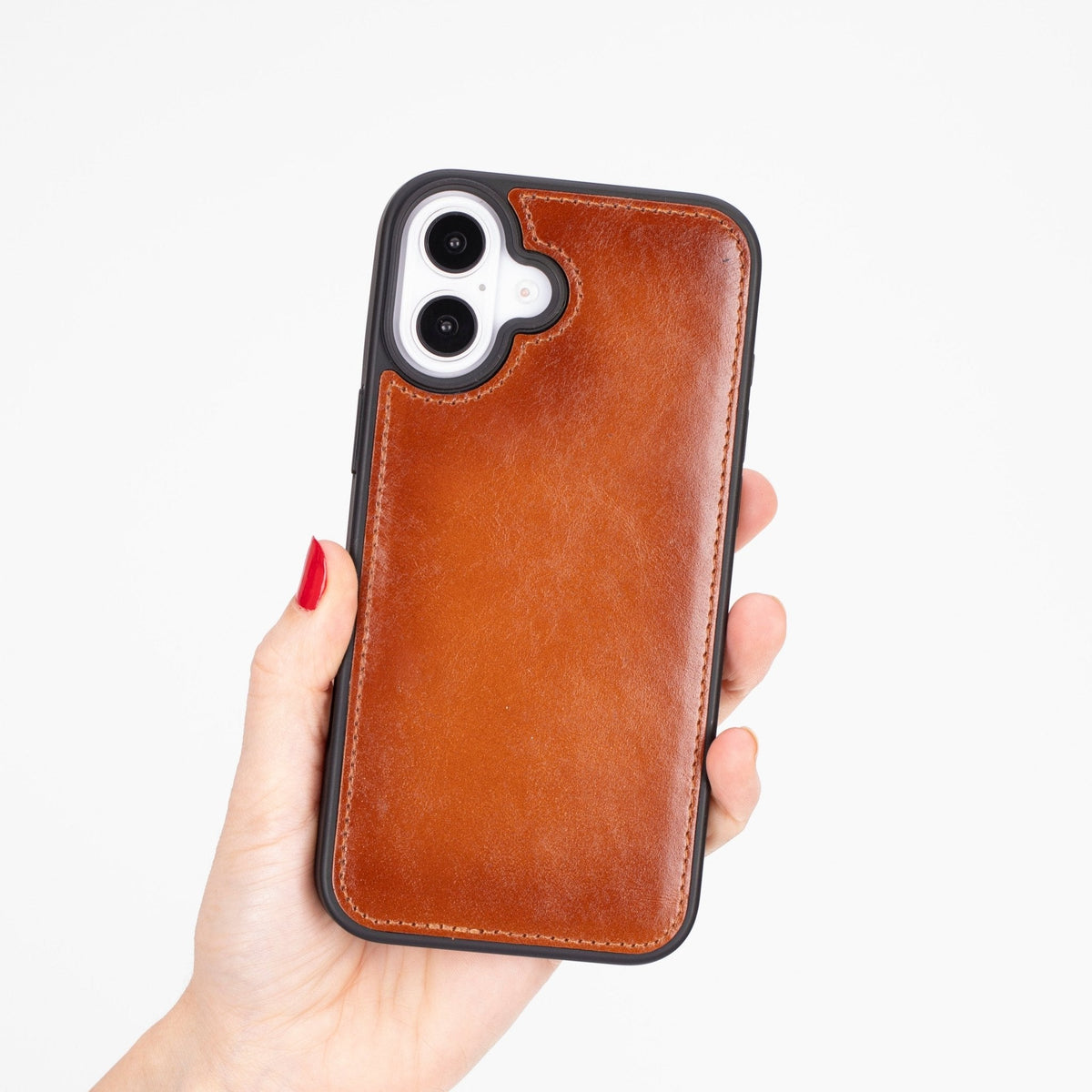 iPhone 16 E Leather Snap - on Flex Flat by Hardiston - premium iPhone 16 Cases