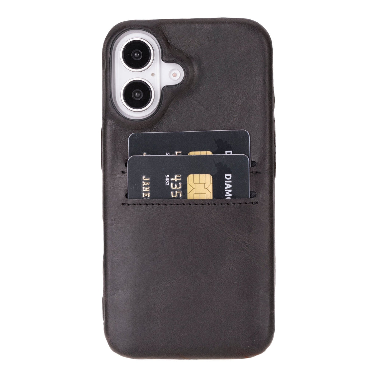 iPhone 16 E Snap - on Leather Wallet Case by Hardiston - premium iPhone 16 Cases