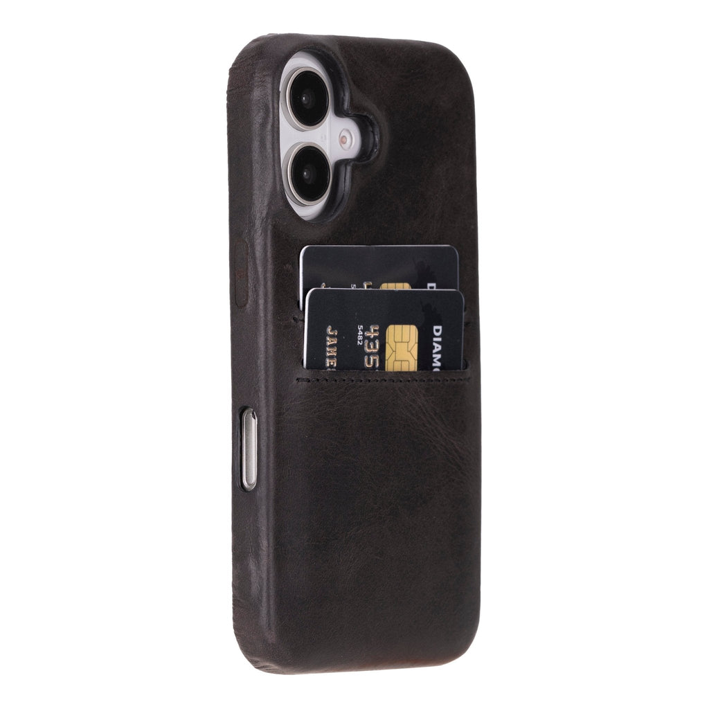 iPhone 16 E Snap - on Leather Wallet Case by Hardiston - premium iPhone 16 Cases