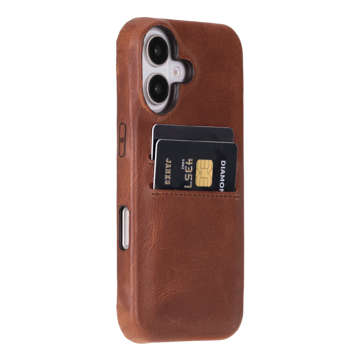 iPhone 16 E Snap - on Leather Wallet Case by Hardiston - premium iPhone 16 Cases