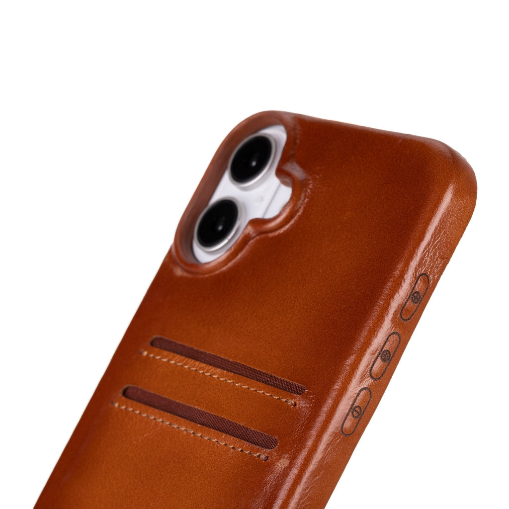 iPhone 16 Plus Leather Snap - On Wallet case by Hardiston - premium iPhone 16 Cases