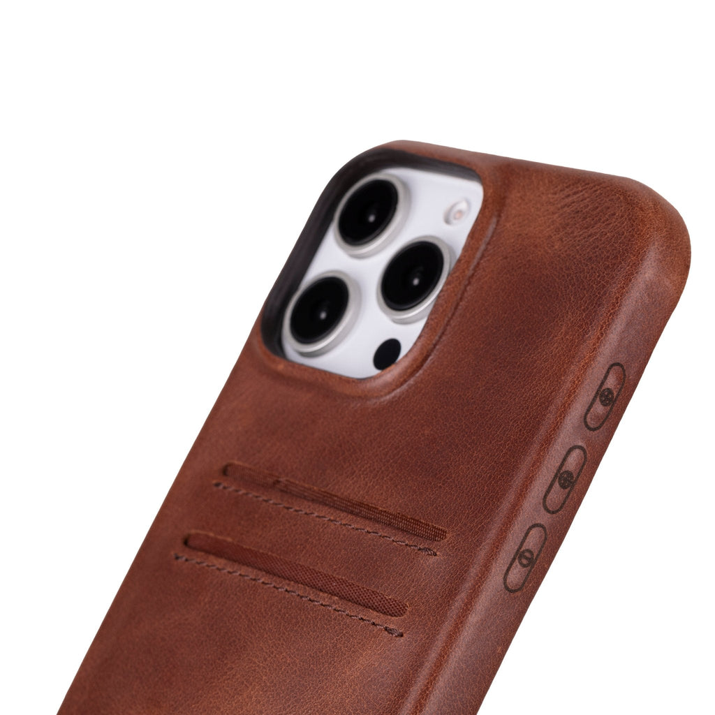iPhone 16 Pro Leather Snap - on wallet case by Hardiston - premium iPhone 16 Cases