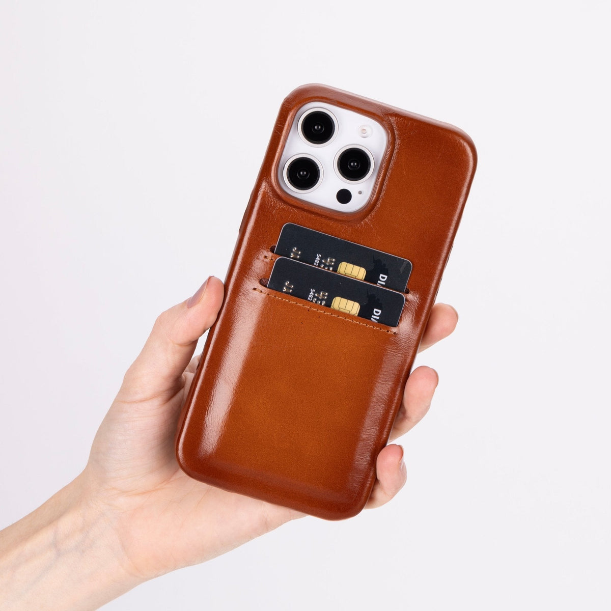 iPhone 16 Pro Max Leather Snap - on wallet case by Hardiston - premium iPhone 16 Cases