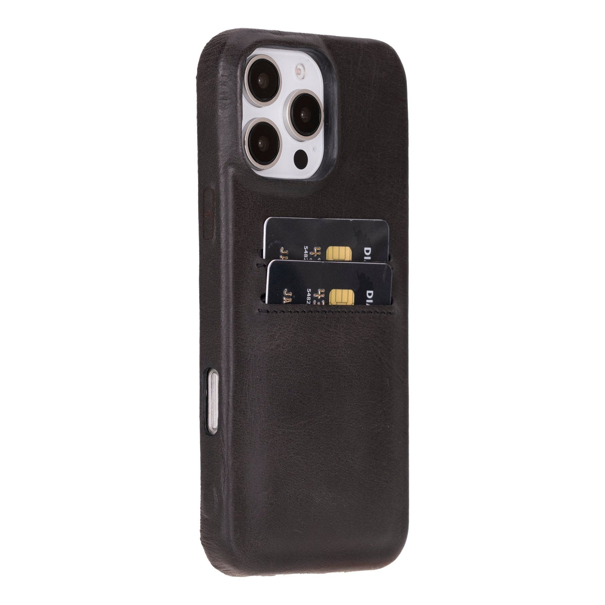 iPhone 16 Pro Max Leather Snap - on wallet case by Hardiston - premium iPhone 16 Cases