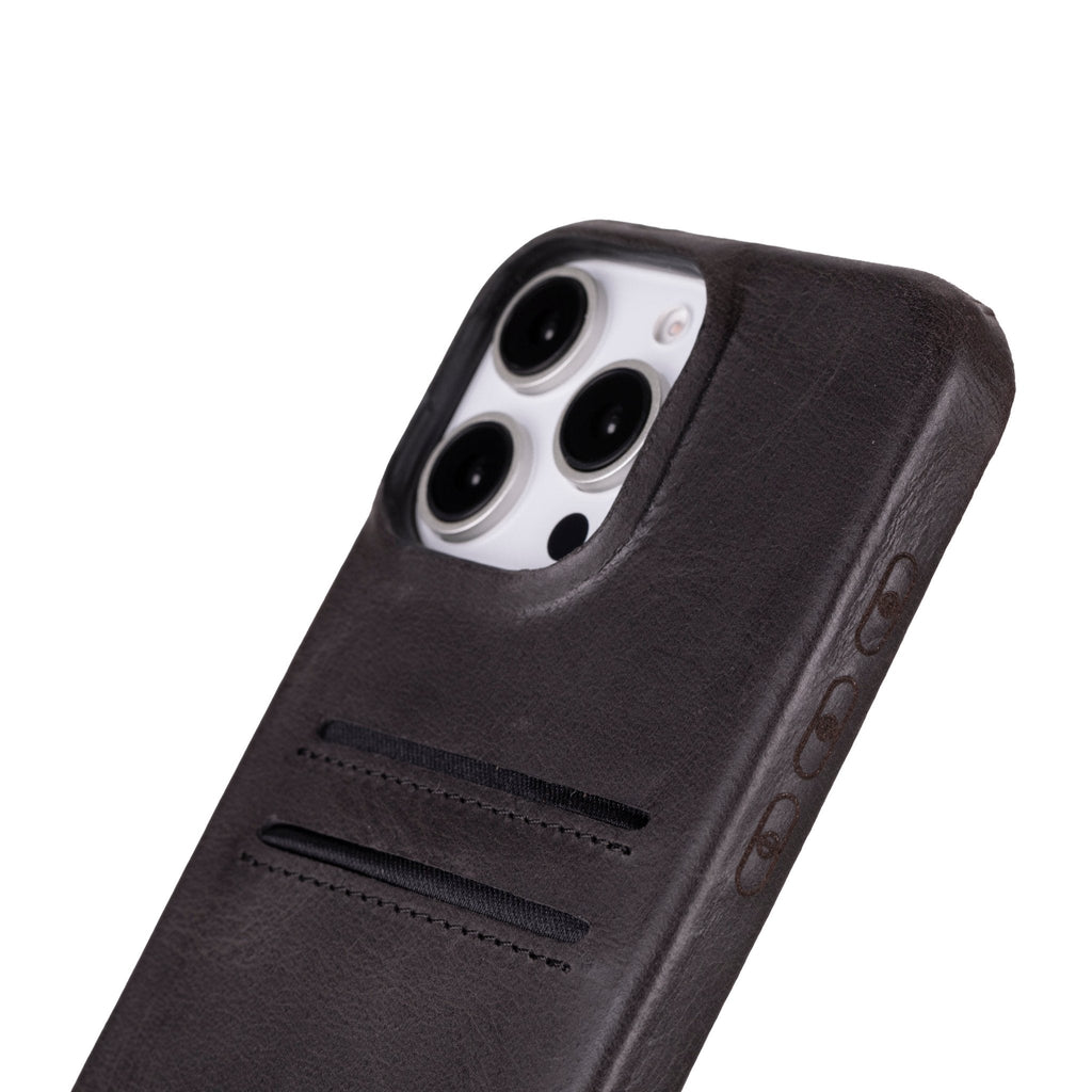 iPhone 16 Pro Max Leather Snap - on wallet case by Hardiston - premium iPhone 16 Cases